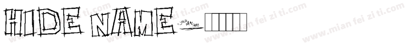 HIDE NAME字体转换
